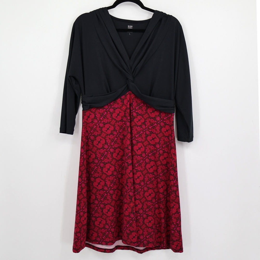 Title Nine Shift Dress Women L Red Active Athleisure Outdoors Travel Resort Boho